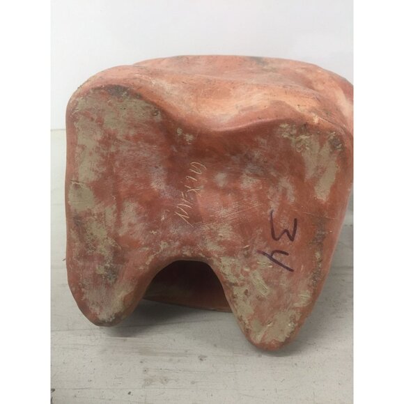 Vintage 1973 Ceramic Terracotta Mayan Figurine Female with A Large Chest Made In - Picture 5 of 10